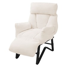 Fauteuil relax beige en lin