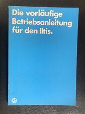 The provisional operating instructions for the VW ILTIS 1978 NEW or Mint (C)