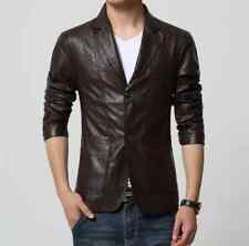 Homme Marron Véritable Cuir D'Agneau Blazer Affaires Mariage Vêtement Manteau