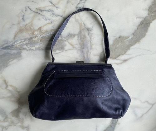 Sac cuir bleu - bleu, marine