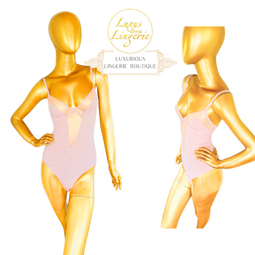 Corset transparent rose pink - corset,