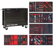 Servante d'atelier complète large, noire XL 514 outils MW Tools MWE512G3B