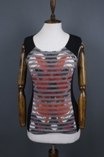 AVENTURES DES TOILES Multicolor Striped Short Sleeve Top Blouse Size 36