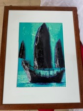 Tableau "jonque sort du port"