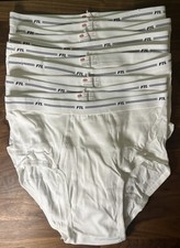 Vtg Fruit of the Loom white cotton underwear briefs Large 38 40 NOS 7 Pair FTL