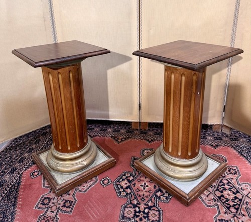 Paire colonnes l - de, l'antique