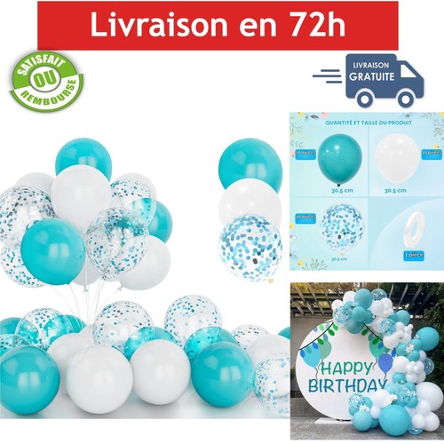 Ballons bleu sarcelle 12 - bleu,
