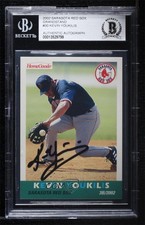 BAS 2002 Grandstand Sarasota Red Sox Kevin Youkilis BGS Authentic Auto