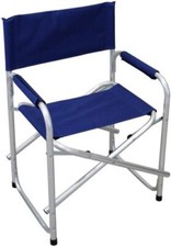 Chaise Pliante Aluminium Filmer en Toile Pour Plage Camping Couleur Bleu