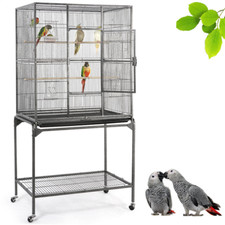 Cage Oiseaux Metal Volières Perruche Perroquet Canaris Calopsitte à Roulettes