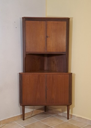 Meuble angle teck - d'angle,