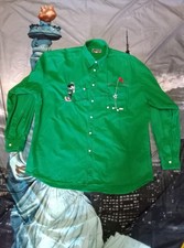 Vintage 1998s Gaston Lagaff Studio Aventures Cotton Green Shirt Size XXL