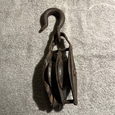 poulie à deux réas en fer 