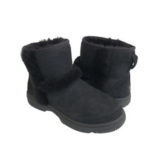 UGG SUNBURST MINI BLACK SHEARLING WATER RESISTAN BOOT US 8 / EU 39 / UK 6
