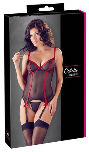 Guepiere noire rouge - guepiere, et