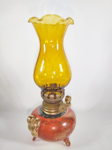 Lampe pétrole verre - à,