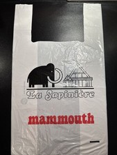 Rare Antique Large Plastic Advertising Bag Supermarket Mammoth 1970s