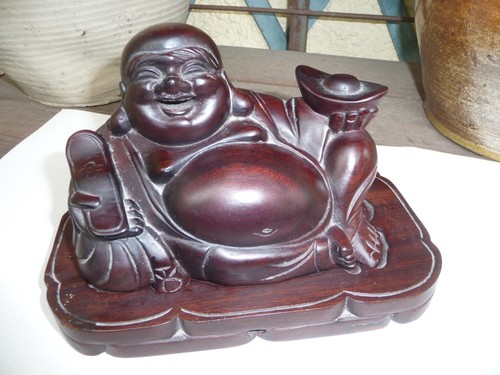 Bouddha bois sculpté - bois, sur