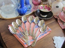 New 8 Lagostina  Marina Stainless Steel 18-10 Lot Set Oval Soup Spoons  6 7/8"