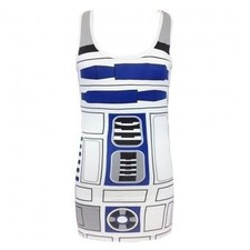 Star Wars Je Suis R2-D2 Costume Blanc Débardeur Adulte