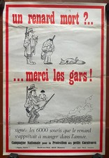 Pierre Déom 70's CAMPAIGN FOR THE PROTECTION OF SMALL CARNIVORES Poster