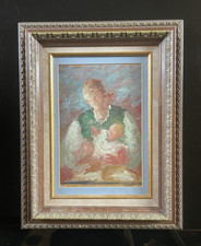 Anonyme - Huile sur carton -