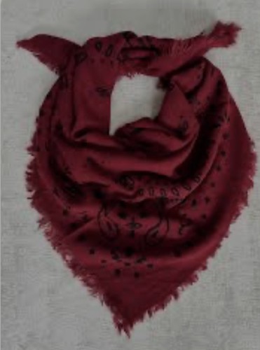 Grand bandana bordeaux - bandana,