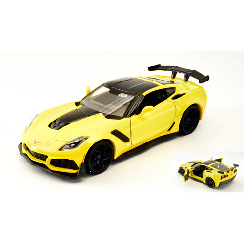Corvette zr1 2019 yellow 24 - yellow, 1:24