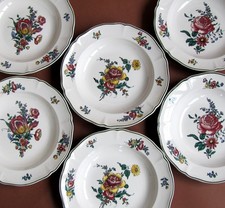 5 + 1 Assiettes Creuse 25 cm Vieux Strasbourg 1562 Villeroy & Boch Mettlach Saar
