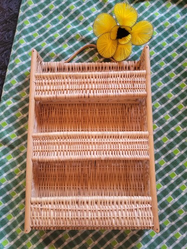 Etagere murale osier rotin - etagere,