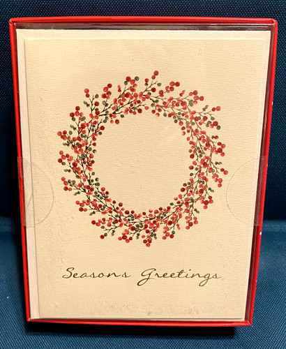 Box new christmas cards - box,