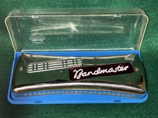 VINTAGE VERMONA "BANDMASTER” 2 SIDED CURVED TREMOLO HARMONICA IN "C/G" WITH BOX