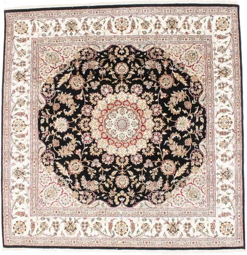 8x8 hand knotted indo nain - hand-knotted, indo-nain