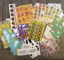 100+ Holiday Stickers Vtg Grandmas Closet Bundle. Spring, Halloween, 40 sleeves