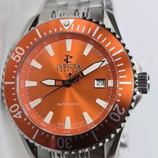 Invicta Reserve Swiss Automatic Men's Watch 44mm Orange Dial Eta 2824