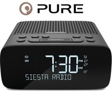 Pure Siesta S2 Bedside DAB/DAB and FM Radio, Alarm Clock Radio, Sleep Timer