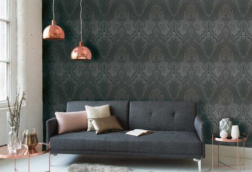 Papier peint noir avec - papier,