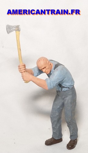 Figurine bucheron avec hache