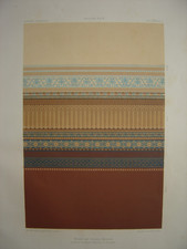 Lithographie peinture murale habitation de M. Hachez à DRESDE c1865 Dresde