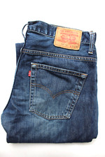 Levi's 507 men's jeans slim bootcut W34 L32 dark blue rare discontinued LEVH662