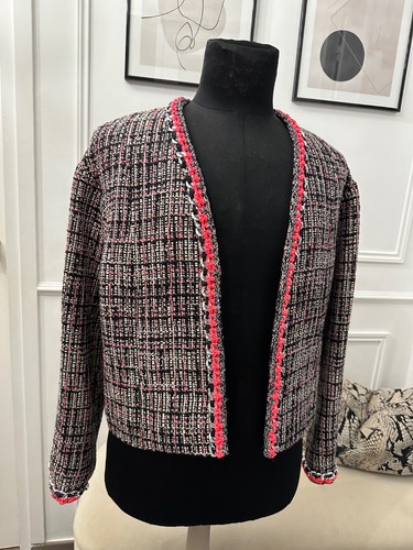 Veste tweed chanel coton et - tweed,