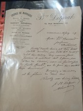ANTIQUE LETTER ""CURRENCY EXCHANGE"" - B. DELPRAT. TICKET SALES-1909