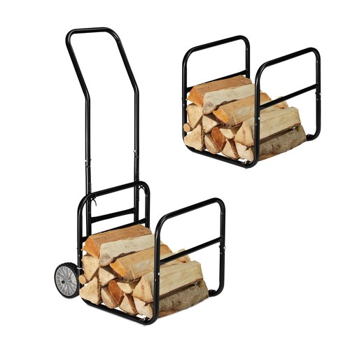 Chariot bois kg noir - bois,