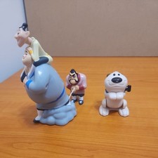 Lot of 2 McDonalds Happy Meal Mulan Wind Up Pull Toys Chien Po  1998 Vintage 