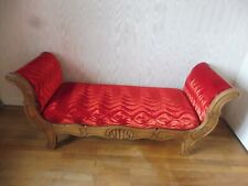lit, divan, banquette, méridienne rouge, 