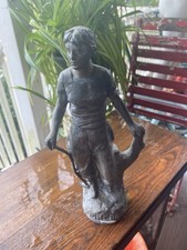 antique French Metal Figure  Bucheron