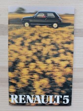 Renault R5 TL GTL TS ALPINE TURBO Brochure 1980s BROCHURE PROSPECTUS