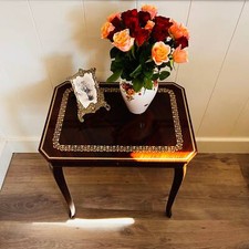 Italian marquetry inlaid musical table, interior design 