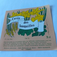Etiquette bière Cuvée des