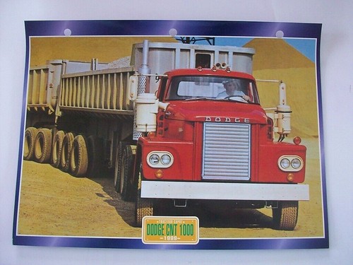 Carte fiche camion - carte, tracteur